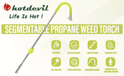 Propane Weed Torch | Flame Weeder Ice Melter Outdoor Roof Driveway
