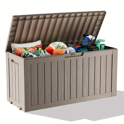 Deck Box XL Resin Lockable Weatherproof UV | Patio Pool Cushion Garden