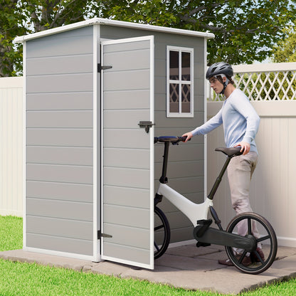 Plastic Garden Shed 5x3 ft Resin Outdoor Storage with Lockable Door