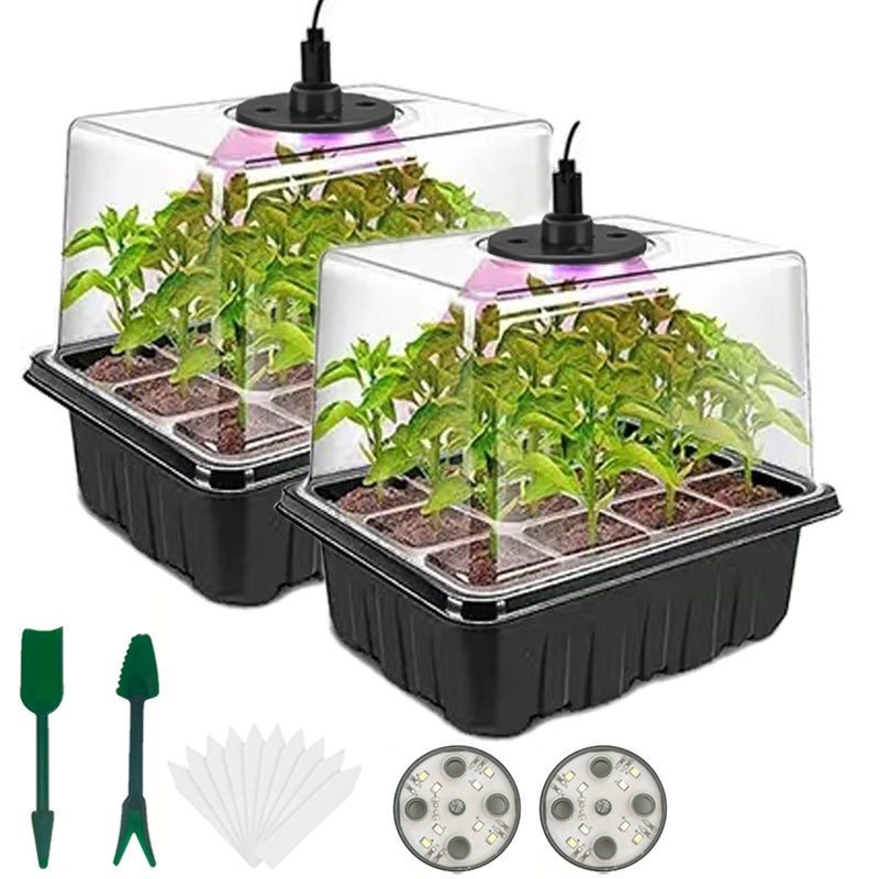 Seed Starter Kit with Grow Light LED | Indoor Mini Greenhouse Germination