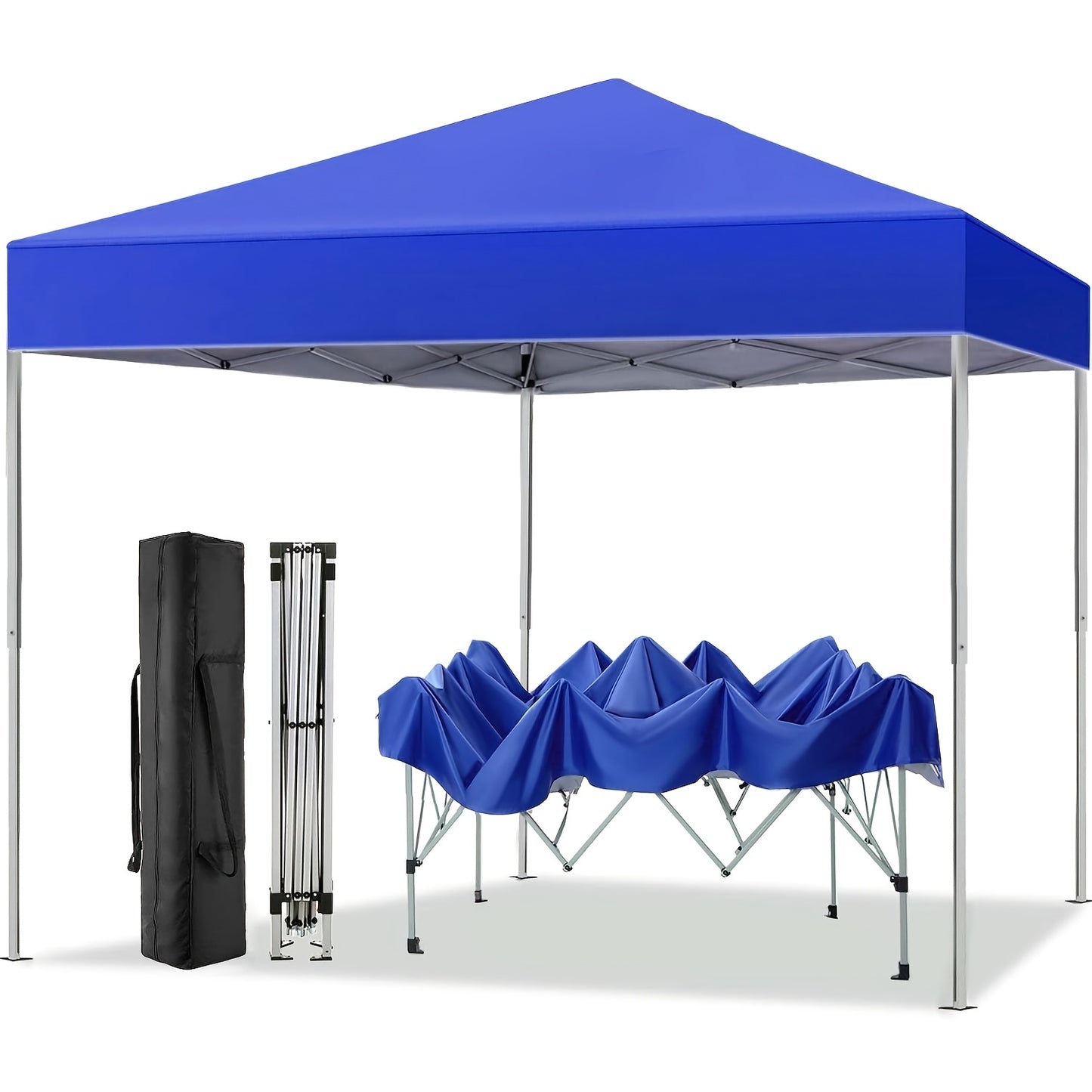 10x10 Pop Up Canopy Tent Heavy Duty 420D Oxford UPF50+ Straight Legs