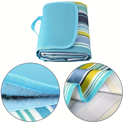Oxford Fabric Picnic Blanket 80x60in Sand-Resistant Waterproof Portable Outdoor Mat for Beach Camping Hiking Festivals – 600D Heavy Duty Ground Cover