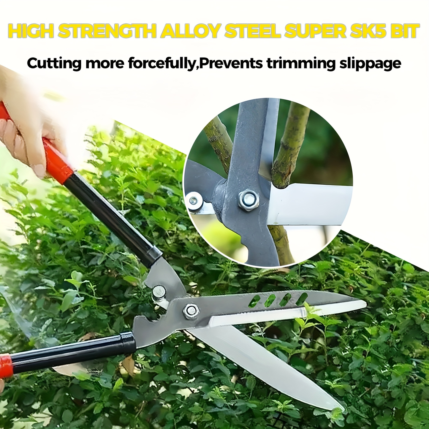Garden Pruning Shears Heavy Duty, Professional Metal Garden Scissors with Ergonomic Grip for Tree Pruning, Branch Cutting, Shrub Shaping & Lawn Care