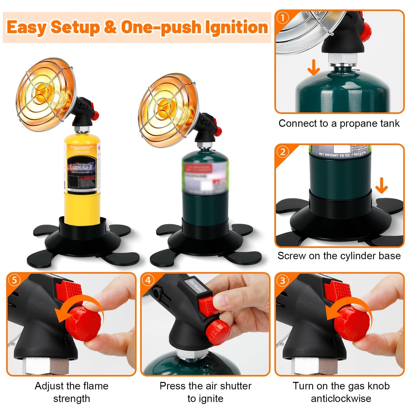Propane Heater | Portable Camping Tent Ice Fishing Hunting Patio Garage