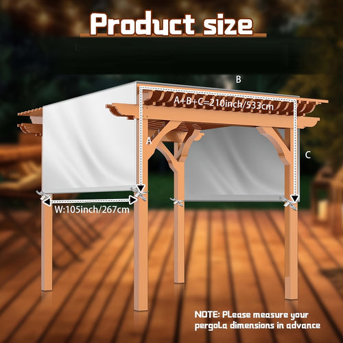Pergola Replacement Canopy Single Panel | Patio Shade Backyard Porch