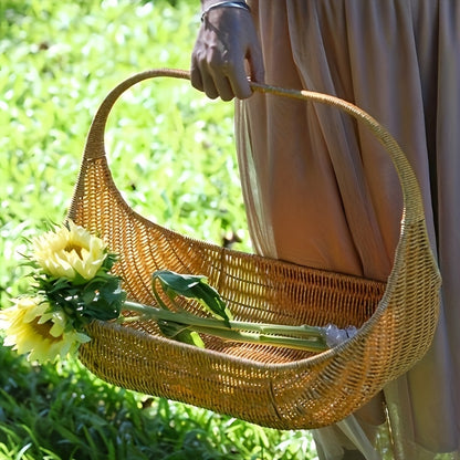 Wicker Picnic Basket | Wedding Gift Flower Fruit Outdoor