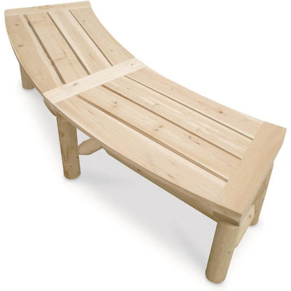 Curved Fire Pit Bench Outdoor - Rustic Softwood Log Seat for Backyard Bonfires, Cozy Fire Pit Gatherings & Patio Seating