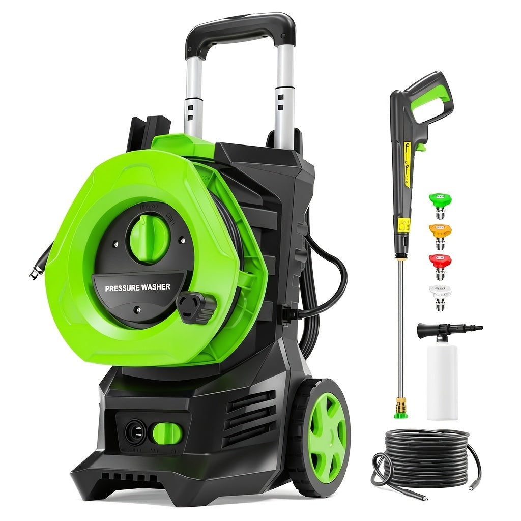 Pressure Washer Electric 4800PSI MAX 2.8 GPM – 25FT Hose, Foam Cannon & 4 Nozzles, Metal Construction Power Washer for Cars, Fences, Patio, Driveway & Outdoor Cleaning
