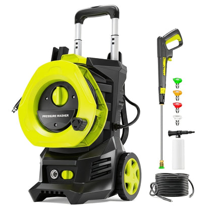 Pressure Washer Electric 4800PSI MAX 2.8 GPM – 25FT Hose, Foam Cannon & 4 Nozzles, Metal Construction Power Washer for Cars, Fences, Patio, Driveway & Outdoor Cleaning