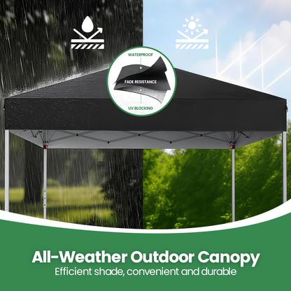 10x10 Pop Up Canopy Tent Heavy Duty 420D Oxford UPF50+ Straight Legs