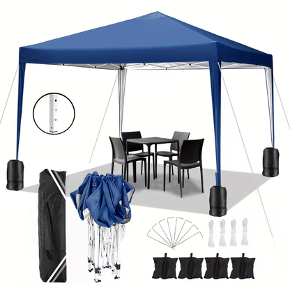 Pop Up Canopy Tent 10x10ft UPF50+ Waterproof Portable Gazebo Sandbags