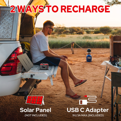 Battery Power Station 120W 97.68Wh 26400mAh Portable Backup with AC Outlet USB-C QC USB-A DC for Camping RV Travel Emergency Home Blackout Outdoor