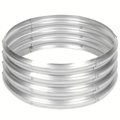 Galvanized Steel Fire Pit Ring Liner for Above Ground Wood Burning, Metal Firepit Insert for Backyard Camping Beach Park Outdoor Patio, 36/48/60 Inch