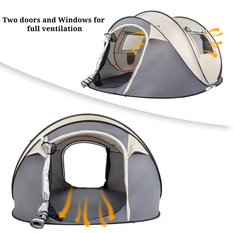 Large Camping Tent 5-8 Person Automatic Pop Up Outdoor Family Shelter