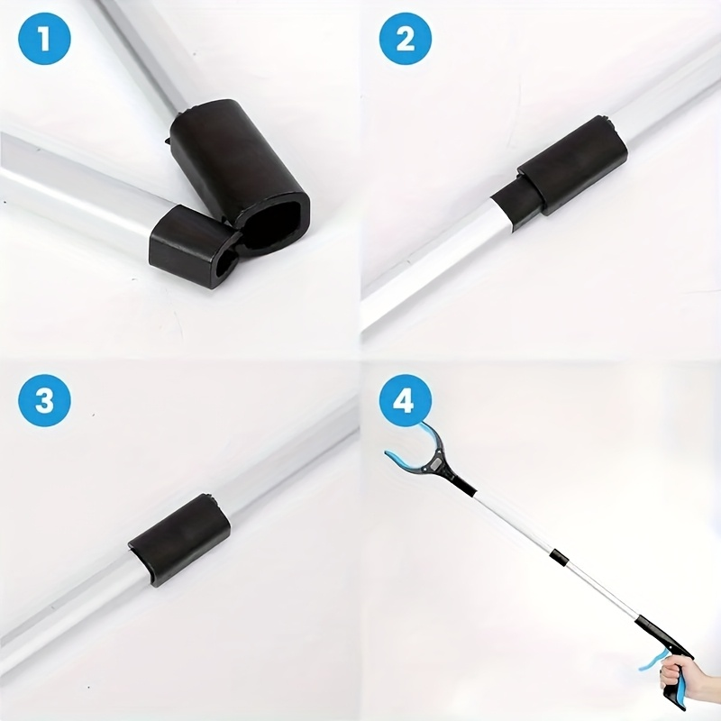 Grabber Tool Reacher 32-Inch Foldable Telescopic - 360° Rotating Jaws & Magnetic Tip Litter Picker, Lightweight Easy-Grip Reaching Tool for Elderly, Disabled & Garden Pickup