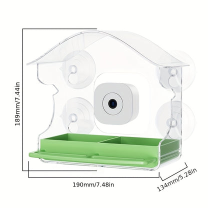 Bird Watching Camera 2K HD WiFi Smart Feeder - AI Night Vision