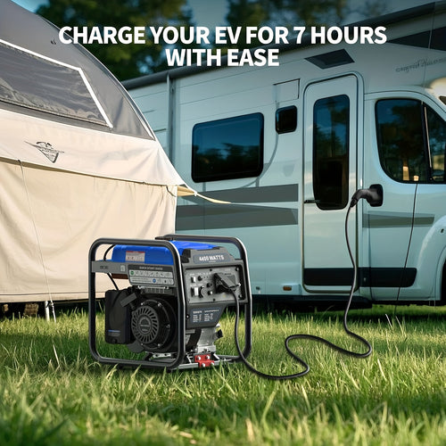 Portable Generator 4000W Four-Stroke Gas Powered with 2x120V AC 30A RV Port 12V DC USB-C for Home Backup Camping RV Hurricane Emergency Power Outdoor