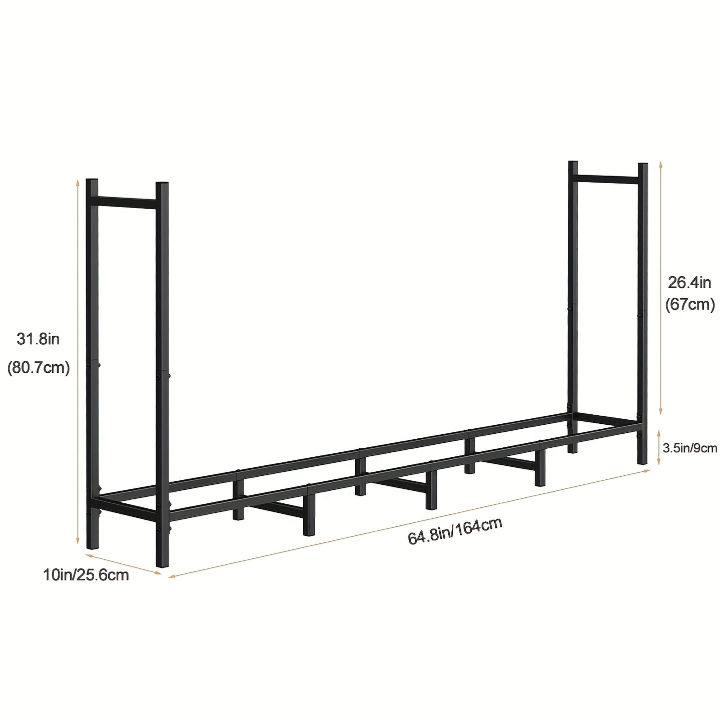 Firewood Rack | Heavy Duty Steel Indoor Outdoor Fireplace Patio Deck