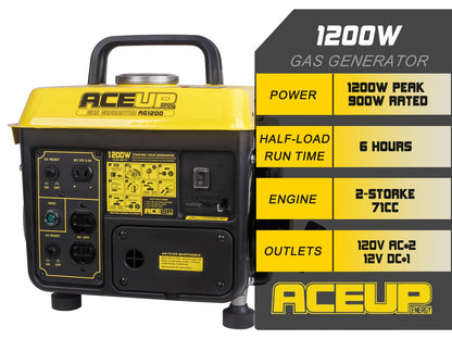 Portable Generator | Gas Powered Camping Home Backup Emergency Power