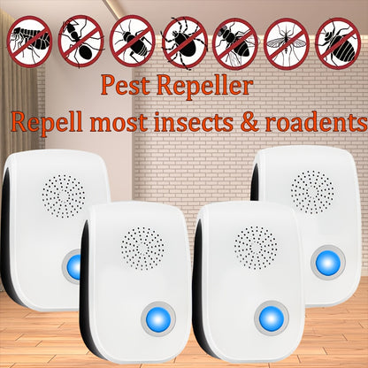Ultrasonic Pest Repeller Plug-In 2025 Upgrade – Electronic Indoor Pest Control for Cockroaches, Mice, Rodents, Ants, Mosquitoes & Spiders, Set of 4/6/8 Units for Whole-Home Coverage