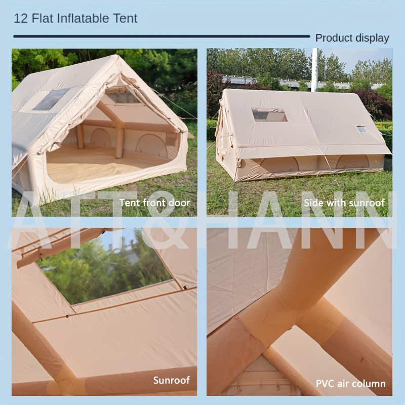 Inflatable Camping Tent 4-8 Person Air Cabin Glamping UV Protection
