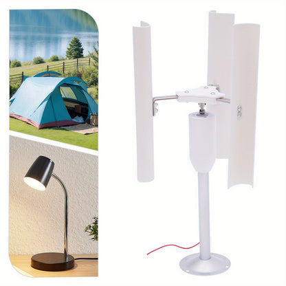 Wind Turbine Generator 30W Vertical Axis | 12V 3-Phase Permanent Magnet, Aluminum Alloy, Low Noise, Educational Teaching Model for Science Experiment, Office Decor