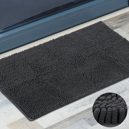Chenille Dog Door Mat Super Absorbent Muddy Paws Non-Slip Washable Pet Rug Quick Dry Gingham Entryway Mat Indoor Outdoor Multiple Sizes & Colors