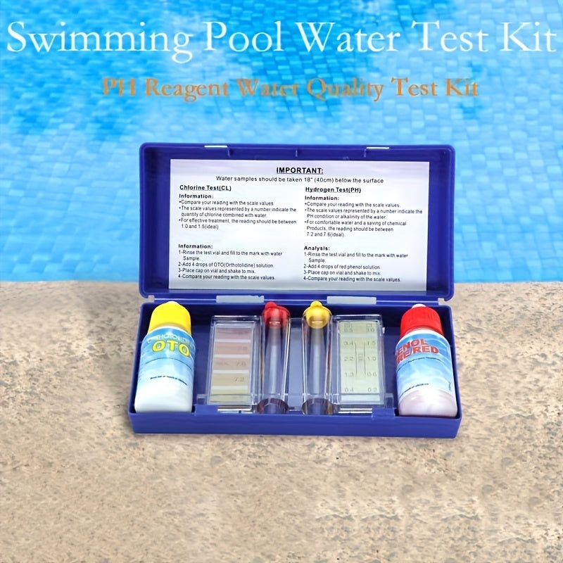 Pool Test Kit pH Reagent | Swimming Pool Spa Hot Tub Water Testing
