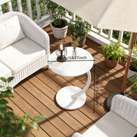 1PCS White Single-Layer Small Table