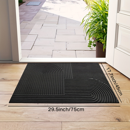Non-Slip Door Mat Geometric Entryway Rug Indoor Outdoor Low Profile Floor Mat for Front Door Patio Home Decor