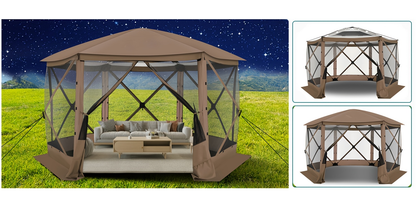 Pop-Up Canopy Tent 15ft Mosquito Net Screen House Waterproof UV50+