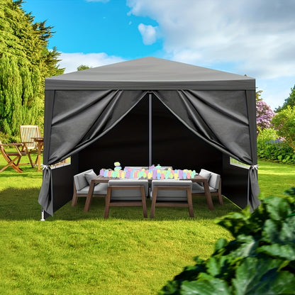 Canopy Tent Sidewalls 10x10 FT PE Fabric Waterproof 3 or 4 Side