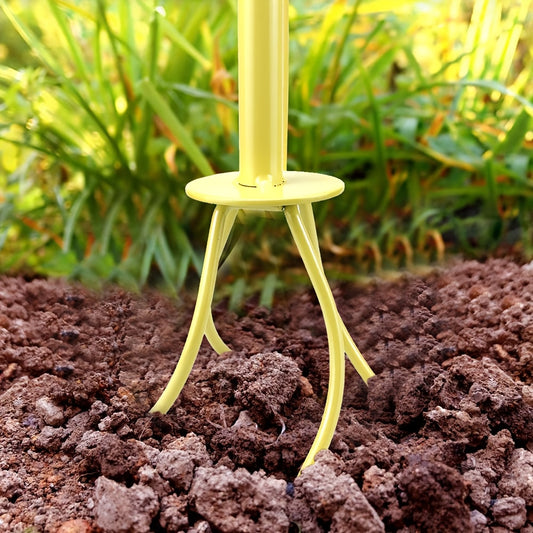 Garden Cultivator Manual Soil Loosener & Scarifier, Heavy-Duty Detachable Ergonomic Handle, Multi-Function Tool for Lawn Aeration, Vegetable Bed & Root Care