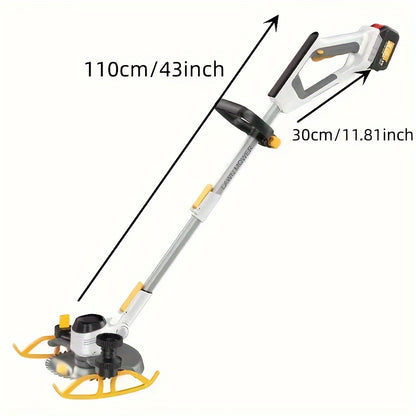 Electric Lawn Mower Cordless 110-240V Lithium-Ion Battery 4A Power with LCD Display Adjustable Cutting Height Easy Start for Small to Medium Yards Various Lawn Types