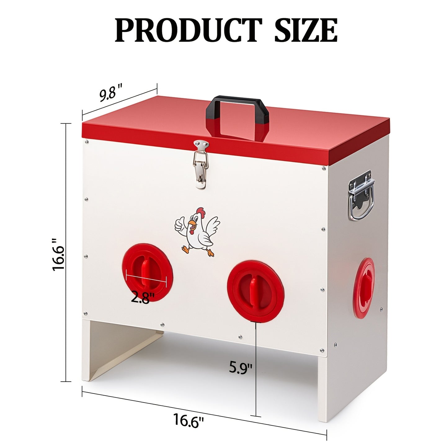 Gravity Chicken Feeder Stainless Steel 6 or 10 Port Rat-Proof