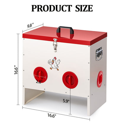 Gravity Chicken Feeder Stainless Steel 6 or 10 Port Rat-Proof