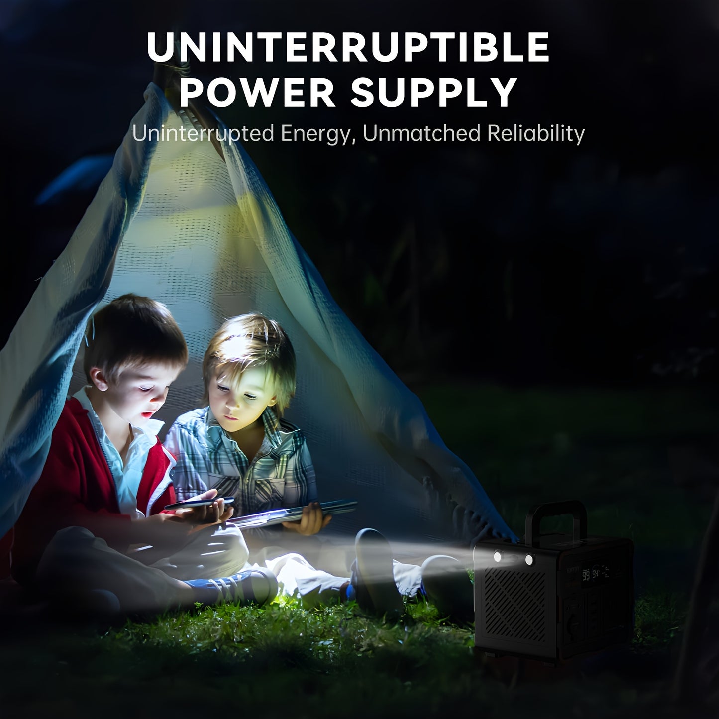Outdoor Power Station 300W / 600W Fast Charging | 259Wh 599Wh Lithium Solar Generator AC DC USB | Camping Hunting Home Power Outage Backup