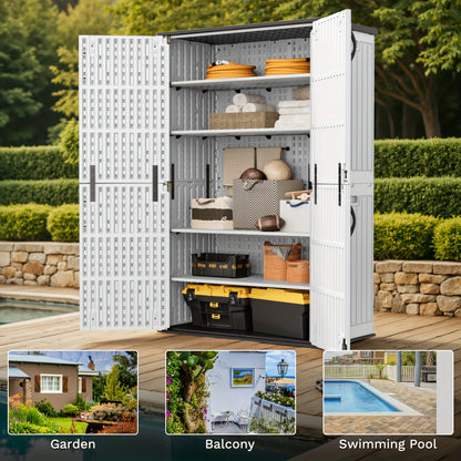 Resin Deck Box Lockable Outdoor Storage, 260 & 520 Gal