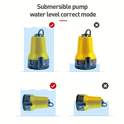 Submersible Pump | 12V DC Pond Garden Fish Tank RV Irrigation Lawn