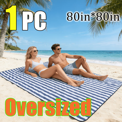Picnic Blanket Outdoor Waterproof Extra Large 80x80 Foldable Beach Mat Camping Blanket Portable Sandproof Plaid Pattern for Family Travel Park