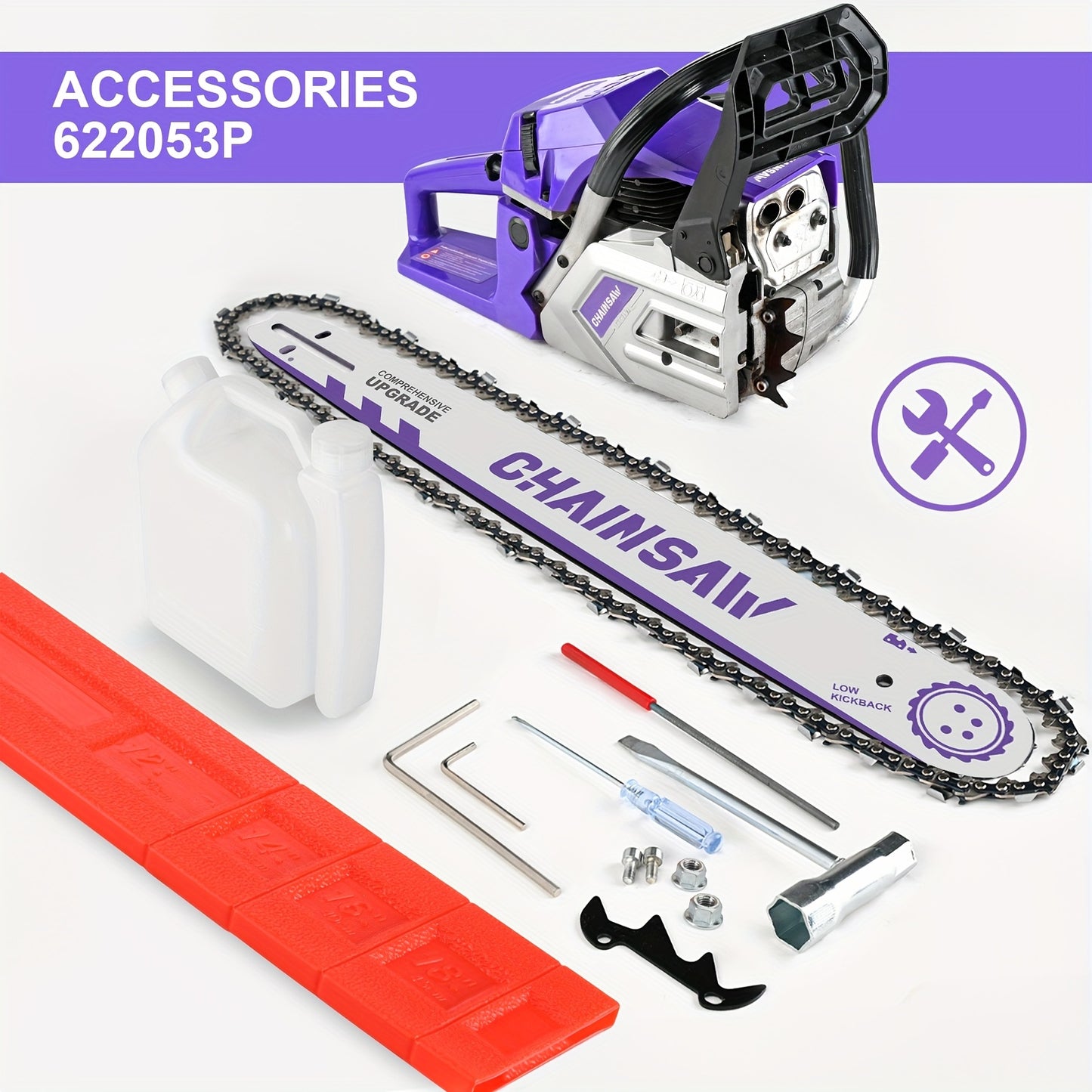 Heavy Duty Chainsaw | Gas Powered Forestry Wood Cutting Farm Yard