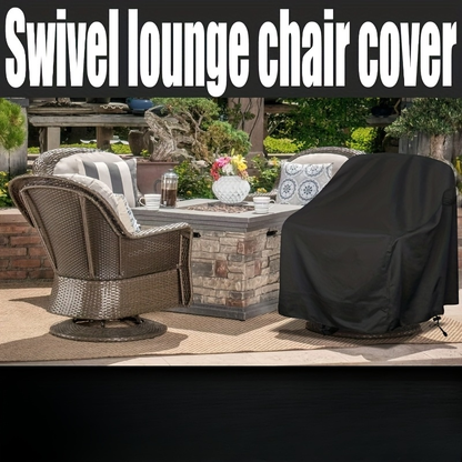 Swivel Patio Chair Covers Waterproof 2 Pack, Heavy Duty Outdoor Furniture Covers 27.5"W x 32.5"D x 43"H, All-Weather UV & Wind Resistant Protection for Terrace Balcony Garden Chairs, Black