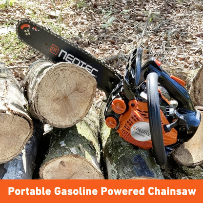 Top Handle Chainsaw 25CC 12-Inch – 2-Cycle Gas Arborist Saw, 12000 RPM, Low-Kickback Chain, Anti-Vibration, 5.5 lbs Lightweight Design