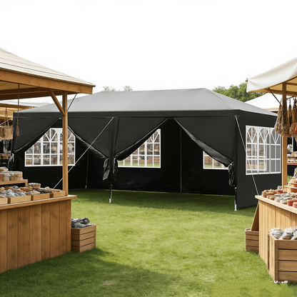 Outdoor Party Tent Waterproof Canopy Gazebo with Removable Sidewalls