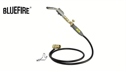 Propane MAPP Gas Brazing Torch Double Turbo Swirl Flame with 5FT Hose & Trigger Start – Heavy Duty Welding Blowtorch for Copper Pipe Plumbing HVAC, Torch Only