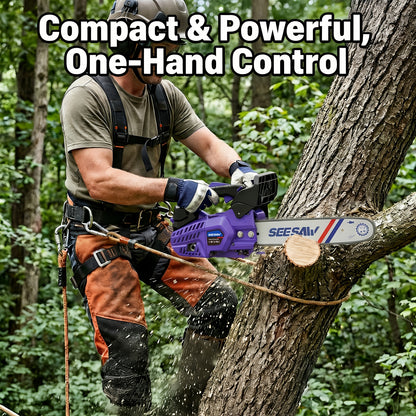 Gas Chainsaw Set – 12-Inch 25CC Pruning Saw & 20-Inch 62CC Heavy-Duty Log Cutting Chainsaw, Choose by Need