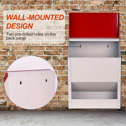 Chicken Feeder | Automatic Metal Galvanized Waterproof Wall Mount Coop