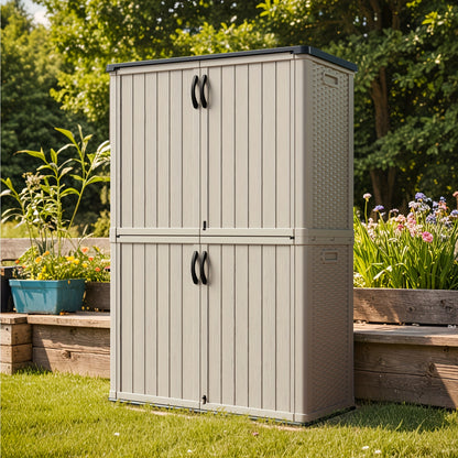 Resin Deck Box Lockable Outdoor Storage, 260 & 520 Gal