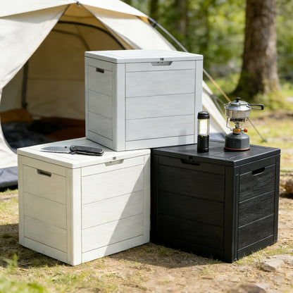Deck Box Resin Lockable UV Waterproof | Patio Garden Toy Tool Storage