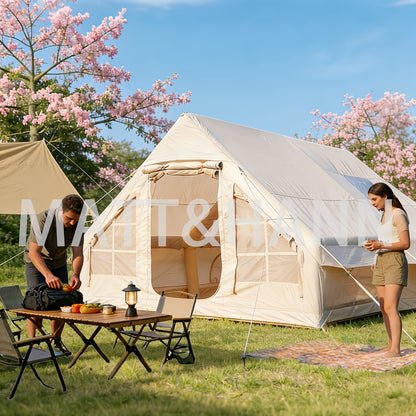 Inflatable Camping Tent 4-8 Person Air Cabin Glamping UV Protection